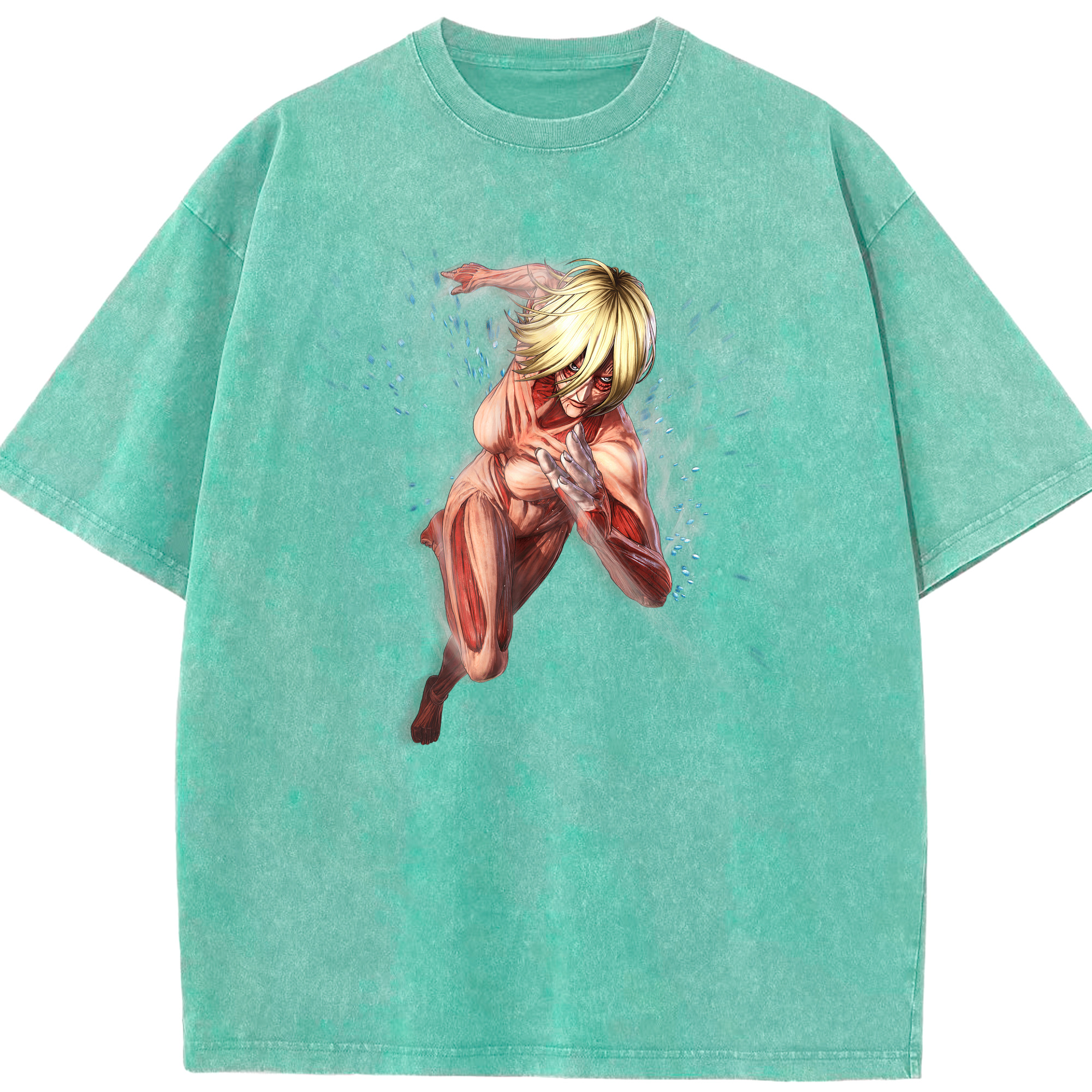 （画像用） 進撃の巨人 Attack on Titan 綿100% ヴィンテージ風 半袖Tシャツ（フロントプリント）